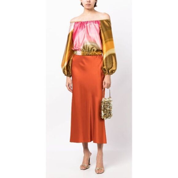 Silvia Tcherassi Dariella off-shoulder blouse NWT Size Large - Picture 2 of 10